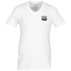 View Image 1 of 2 of Gildan Softstyle V-Neck T-Shirt - Men's - White - Screen