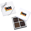 View Image 1 of 2 of Molded Chocolate Squares - 4-Pieces - Full Color