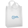 View Image 1 of 1 of Soft-Loop Frosted Clear Shopper - 13 inches x 10 inches - Foil