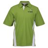 View Image 1 of 3 of Side Stripe Performance Pique Polo - Men's
