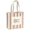 View Image 1 of 2 of Kelsey Natural Stripe Tote - Closeout