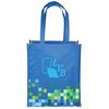 View Image 1 of 4 of Inspirations Laminated Grocery Tote - 15" x 13" -  Blue