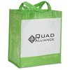 View Image 1 of 2 of Inspirations Laminated Grocery Tote - 15" x 13" -  Green