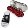 View Image 1 of 3 of Sneaker Tin - Chocolate Buttons