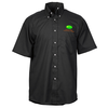 View Image 1 of 1 of Soil Release Button Down SS Poplin Shirt - Men's - 24 hr