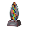 View Image 1 of 1 of Kaleidoscopic Art Glass Award - Rosewood Base