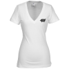 View Image 1 of 2 of Bella+Canvas Jersey Deep V-Neck T-Shirt - Ladies' - Screen