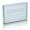 View Image 1 of 2 of Jade Glass Paperweight - Horizontal