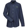 View Image 1 of 2 of Open Collar Chambray Shirt - Men's