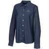 View Image 1 of 2 of Open Collar Chambray Shirt - Ladies'