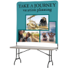 View Image 1 of 5 of Tabletop Banner System with Tall Back Wall - 6'