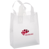 View Image 1 of 1 of Soft-Loop Frosted Clear Shopper - 10 inches x 8 inches - Foil