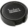 View Image 1 of 2 of Leather Coaster Set - 24 hr