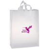 View Image 1 of 1 of Soft-Loop Frosted Clear Shopper - 17 inches x 13 inches - Foil