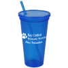 View Image 1 of 2 of Stadium Cup with Lid & Straw - 24 oz. - Jewel