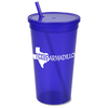 View Image 1 of 3 of Stadium Cup with Lid & Straw - 32 oz. - Jewel