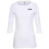 View Image 1 of 2 of Bella 1/2 Sleeve Boatneck T-Shirt - White