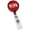 View Image 1 of 3 of Round Retractable Badge Holder with Slide-on Clip - Closeout