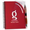 View Image 1 of 4 of Curvy Top Notebook with Pen - 24 hr