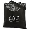 View Image 1 of 1 of Designer Print Scoop Tote - Black Lace