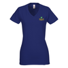 View Image 1 of 2 of District Concert V-Neck Tee - Ladies' - Colors - Embroidered