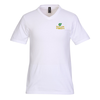 View Image 1 of 2 of District Concert V-Neck Tee - Men's - White - Embroidered