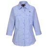 View Image 1 of 3 of Ralston 3/4 Sleeve Yarn Dyed Plaid Shirt - Ladies'