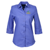 View Image 1 of 1 of Soft Collar 3/4 Sleeve Poplin Shirt - Ladies' - 24 hr