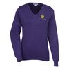 View Image 1 of 1 of Ultra-Soft Cotton V-Neck Sweater - Ladies' - 24 hr
