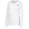 View Image 1 of 2 of Gildan 5.3 oz. Cotton LS T-Shirt - Ladies' - Screen - White