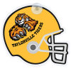 View Image 1 of 2 of Window Sign - Football Helmet - Plastic - White