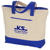 View Image 1 of 3 of Zippered Cotton Boat Tote