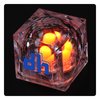 View Image 1 of 3 of Crystal Light Up Ice Cube - Orange