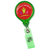 View Image 1 of 3 of Jumbo Retractable Badge Holder - 40" - Round - Translucent