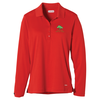 View Image 1 of 3 of Brecon Long Sleeve Moisture Wicking Polo - Ladies' - 24 hr