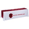 View Image 1 of 1 of 8' Closed-Back Table Throw w/Metallic Floral Runner - HT
