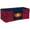 View Image 1 of 1 of 6' Closed-Back Table Cap & Met. Floral Skirt w/29" Runner-HT
