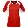 View Image 1 of 2 of Anti-Microbial Color Block Wicking Tee-Ladies'-Emb-Closeout