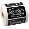 View Image 1 of 2 of Lapel Sticker by the Roll - Rectangle - 3-1/2" x 2-3/16"