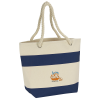 View Image 1 of 1 of Capri Stripes Cotton Tote - Embroidered