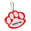 View Image 1 of 2 of Reflective Pet Collar Tag - Paw Print