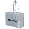 View Image 1 of 1 of Metallic Gloss Checkered Designer Tote - 13" x 16"