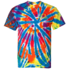 View Image 1 of 1 of Tie-Dyed Rainbow Cut Spiral T-Shirt