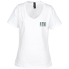 View Image 1 of 2 of Hanes Perfect-T V-Neck T-Shirt - Ladies' - White