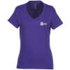 View Image 1 of 2 of Hanes Perfect-T V-Neck T-Shirt - Ladies' - Colors
