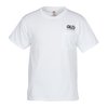 View Image 1 of 2 of Hanes 50/50 ComfortBlend Pocket Tshirt - White
