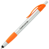 View Image 1 of 3 of Simplistic Stylus Grip Pen - Silver