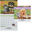 View Image 1 of 2 of Puppies & Kittens Calendar - Stapled - 24 hr
