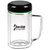 View Image 1 of 3 of Double Wall Glass Mug - 10 oz. - Closeout