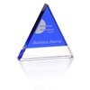 View Image 1 of 3 of Blue Triangle Crystal Award